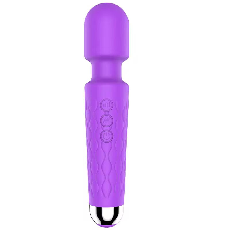 Vibromasseur Wand Rechargeable – 8 Vitesses, 20 Modes, Silicone Premium Étanche