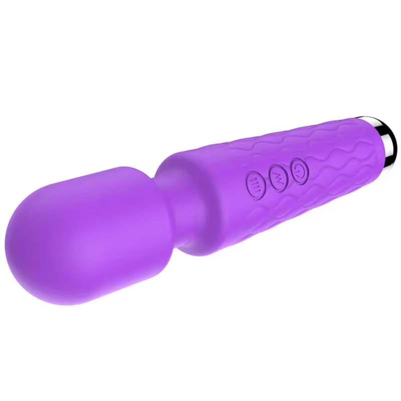 Vibromasseur Wand Rechargeable – 8 Vitesses, 20 Modes, Silicone Premium Étanche