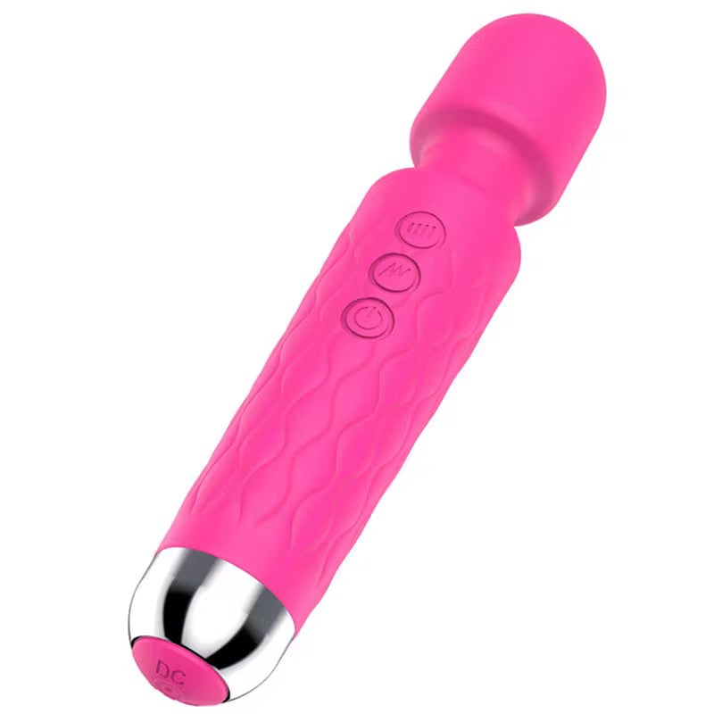 Vibromasseur Wand Rechargeable – 8 Vitesses, 20 Modes, Silicone Premium Étanche