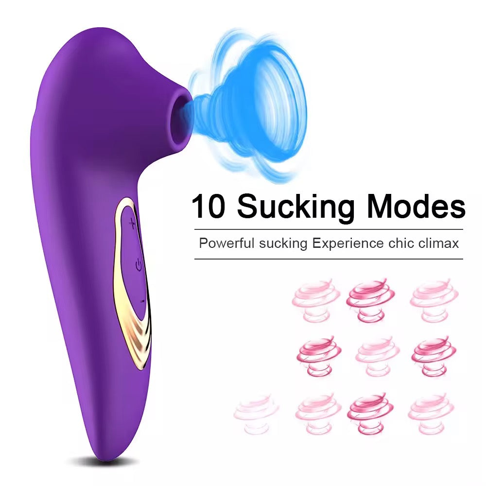 Vibromasseur à Succion pour Clitoris – Stimulateur Point G, 10 Modes d’Aspiration et de Vibration – Sextoy pour Femmes