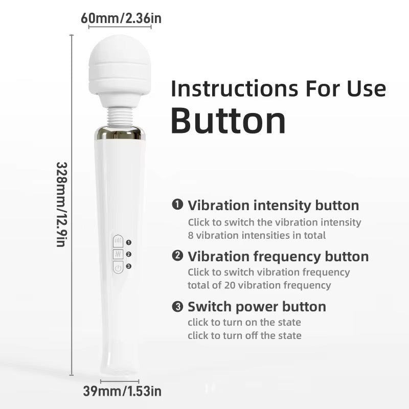 Vibrateur Wand Multifonction – Appareil de Massage Puissant à Plusieurs Vitesses