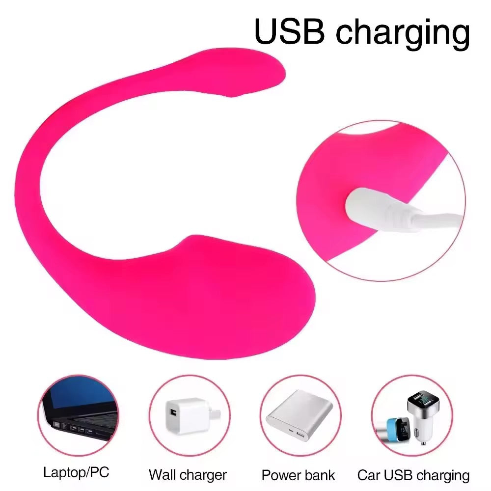 Oeuf Vibrant Télécommandé par Application – Stimulateur Silencieux en Silicone, Waterproof, USB Rechargeable